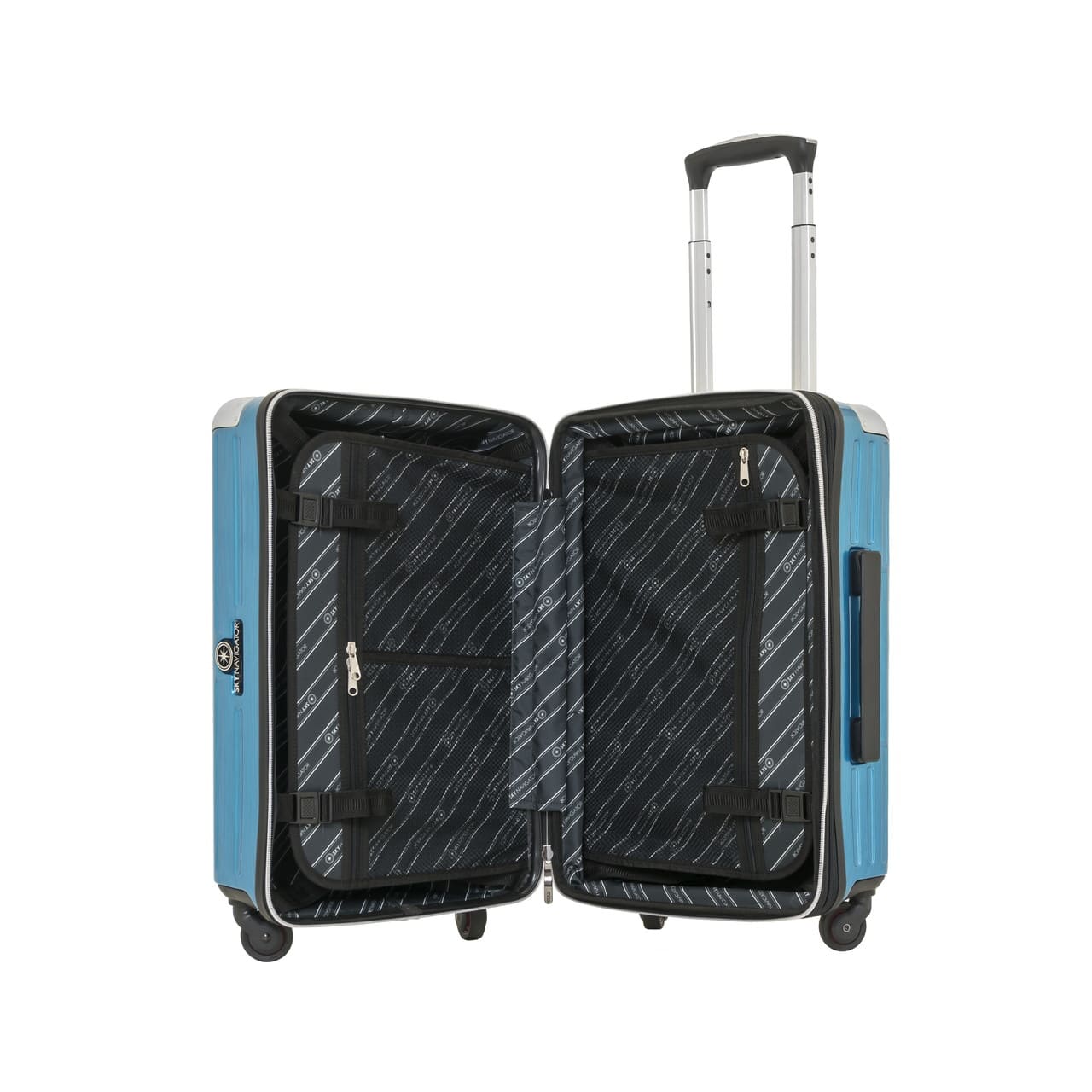 SKYNAVIGATORのスーツケースSK-0739-50のブルーヘアラインの内装