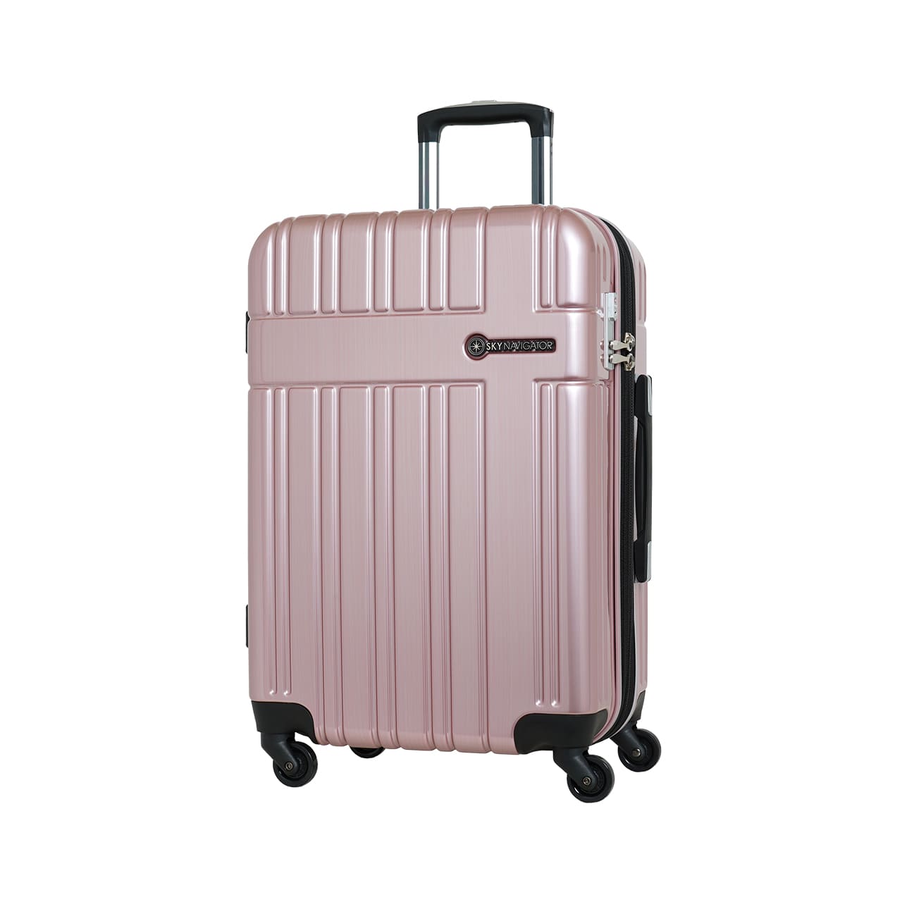 SKYNAVIGATORのスーツケースSK-0835-56のピンクヘアラインの正面振り画像