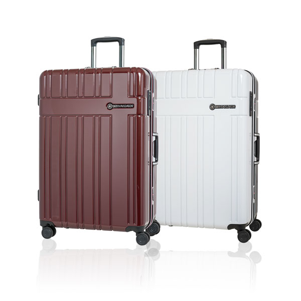 SKYNAVIGATORのスーツケースSK-0835-69のワインカーボンとホワイト・ブラック